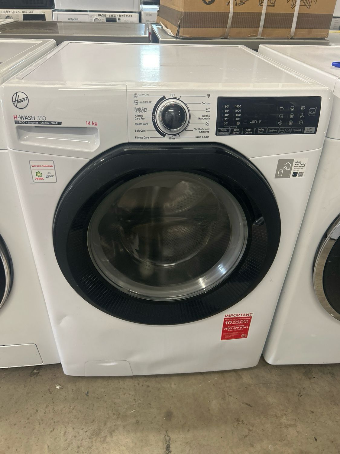 Hoover H3WPS416TAMB 14KG 1400rpm Washing Machine White