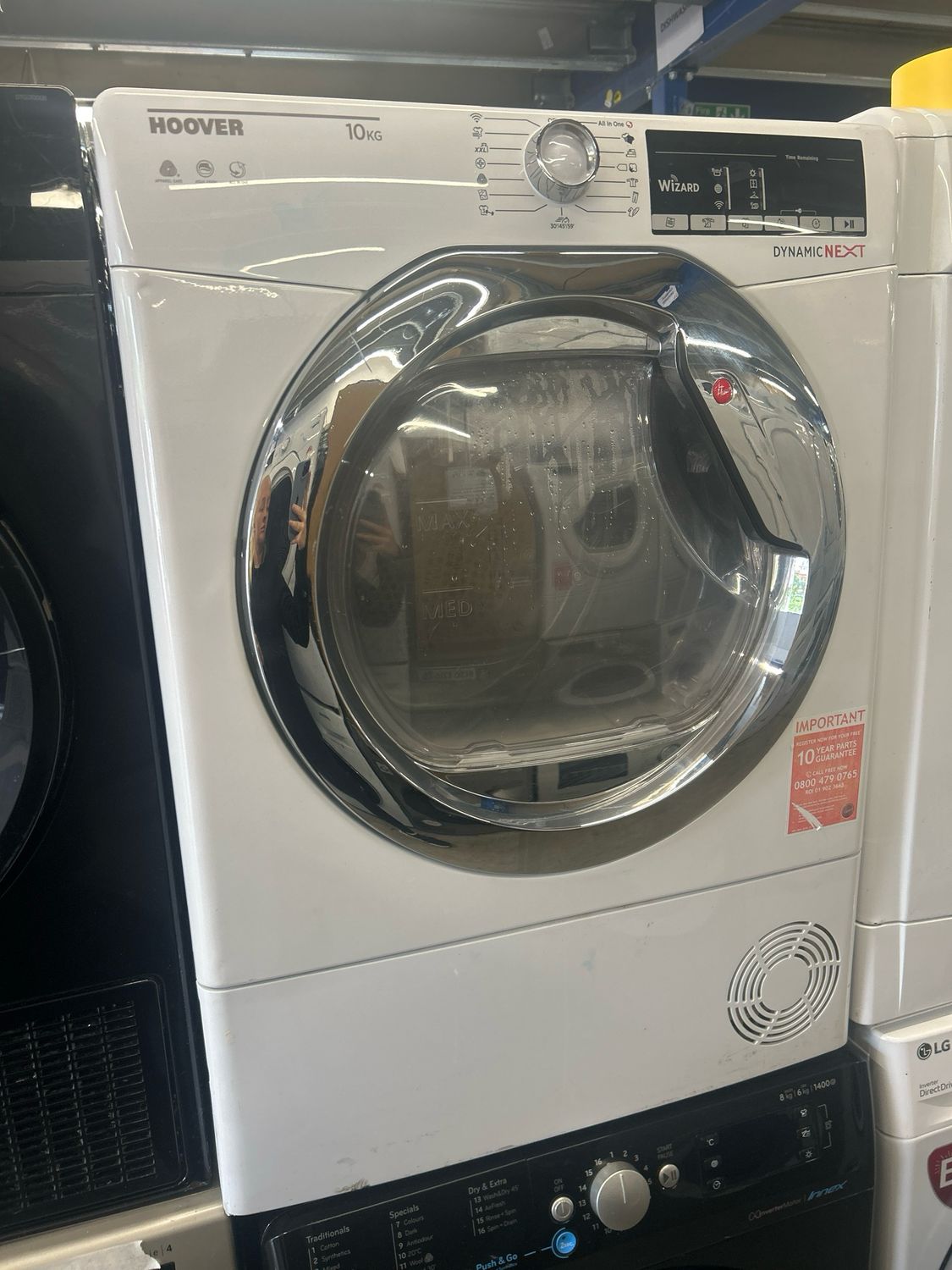 Hoover DXOC10TCE 9KG Condenser Dryer White