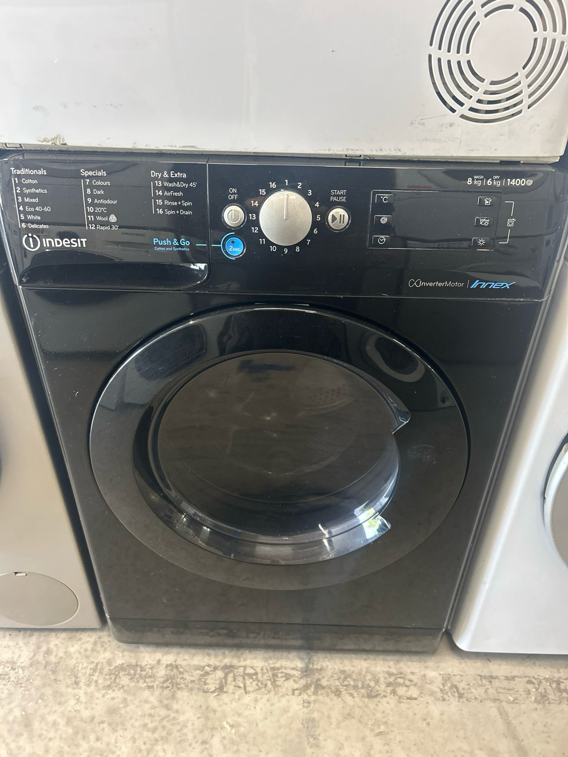 Indesit BDE861483XK Washer/Dryer 8KG/6KG Black