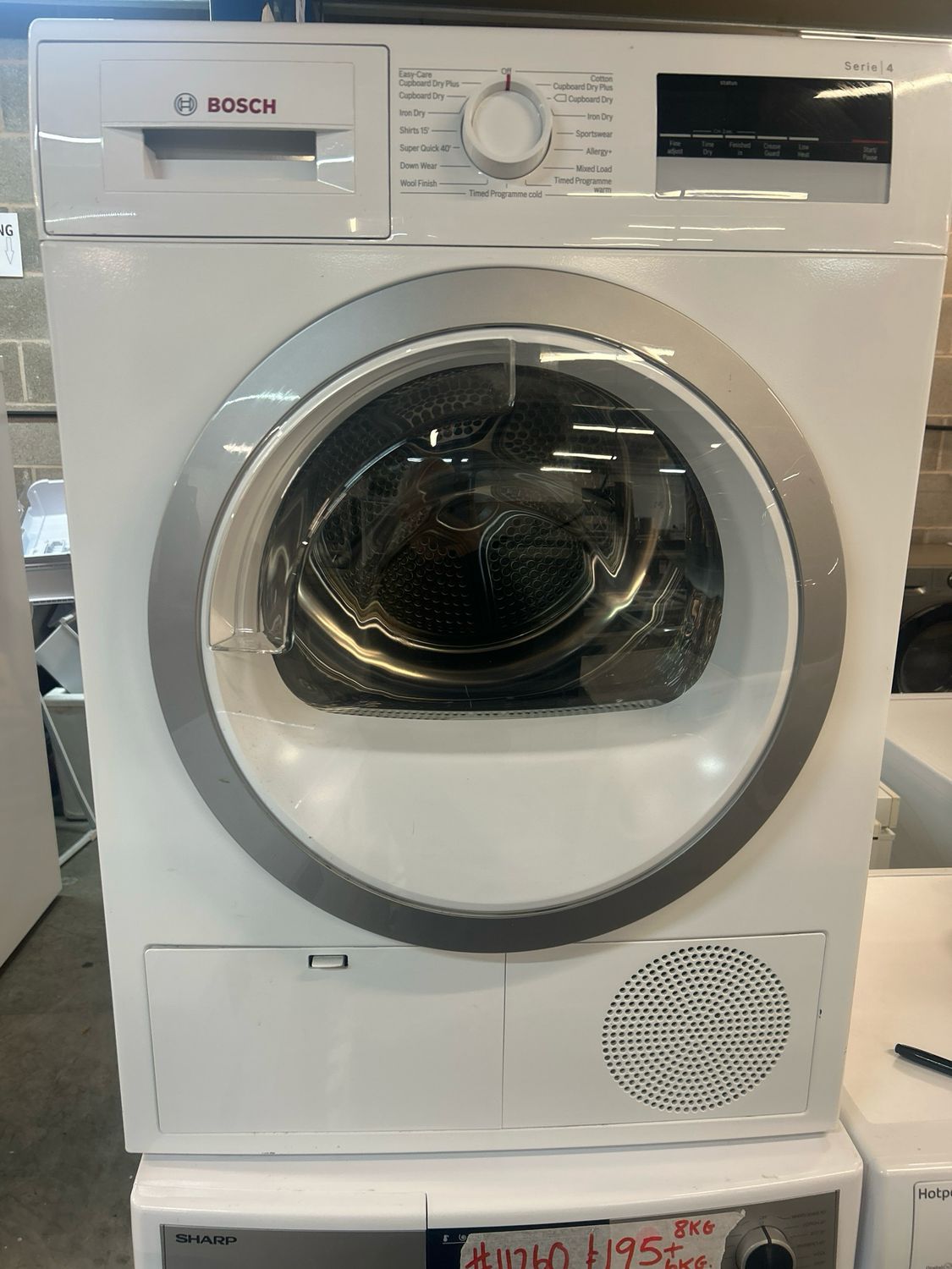 Bosch Serie 4 WTN85280GB 8kg Condenser Dryer White