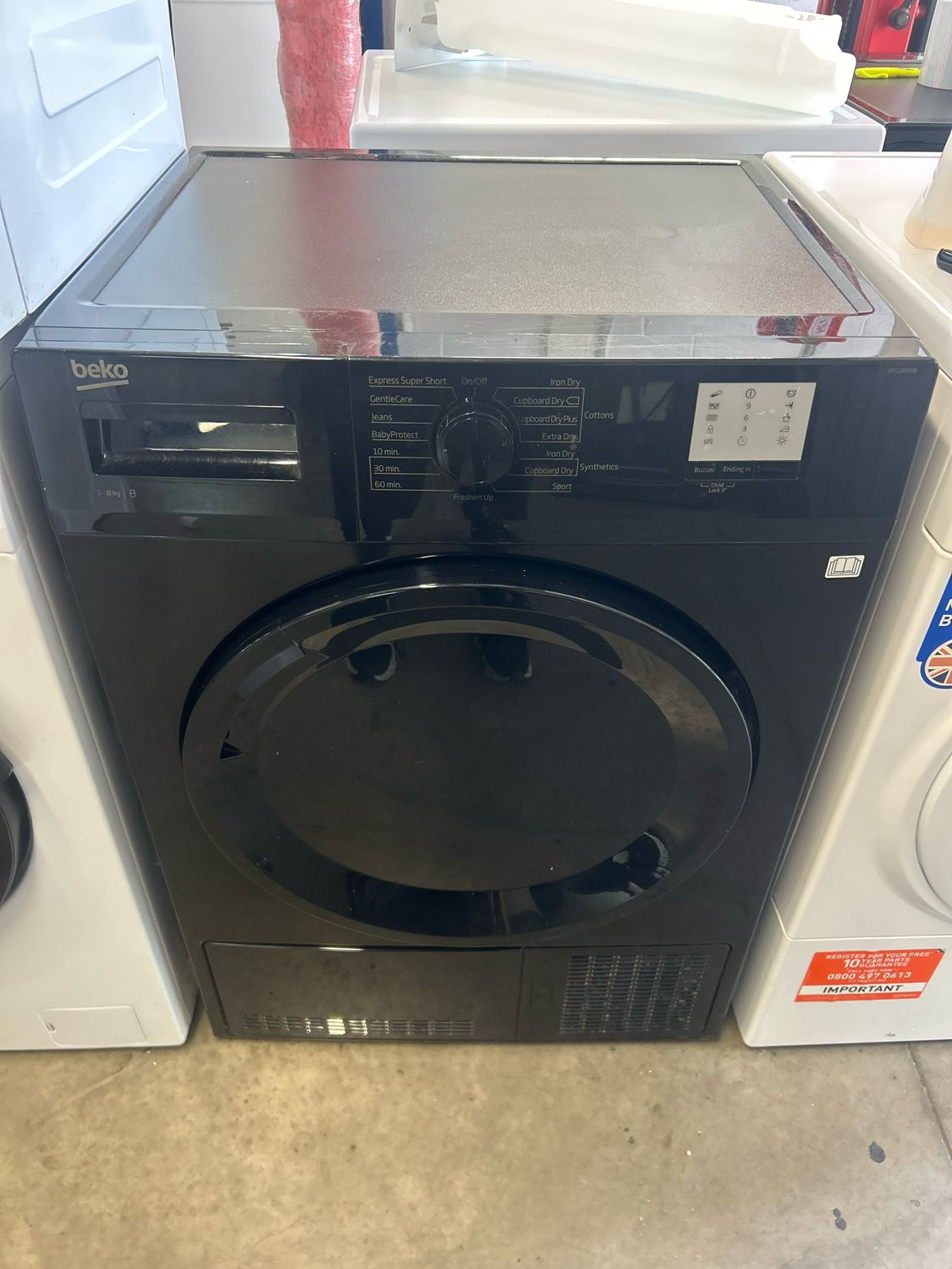 Beko DTGC8000B 8kg Condenser Dryer Black