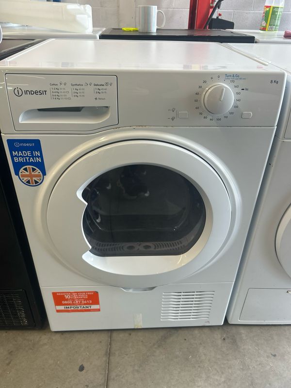 Indesit 8kg Condenser Dryer white