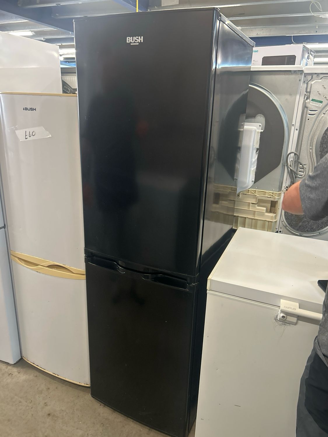 Bush Medium Fridge Freezer Black W55cm H176cm