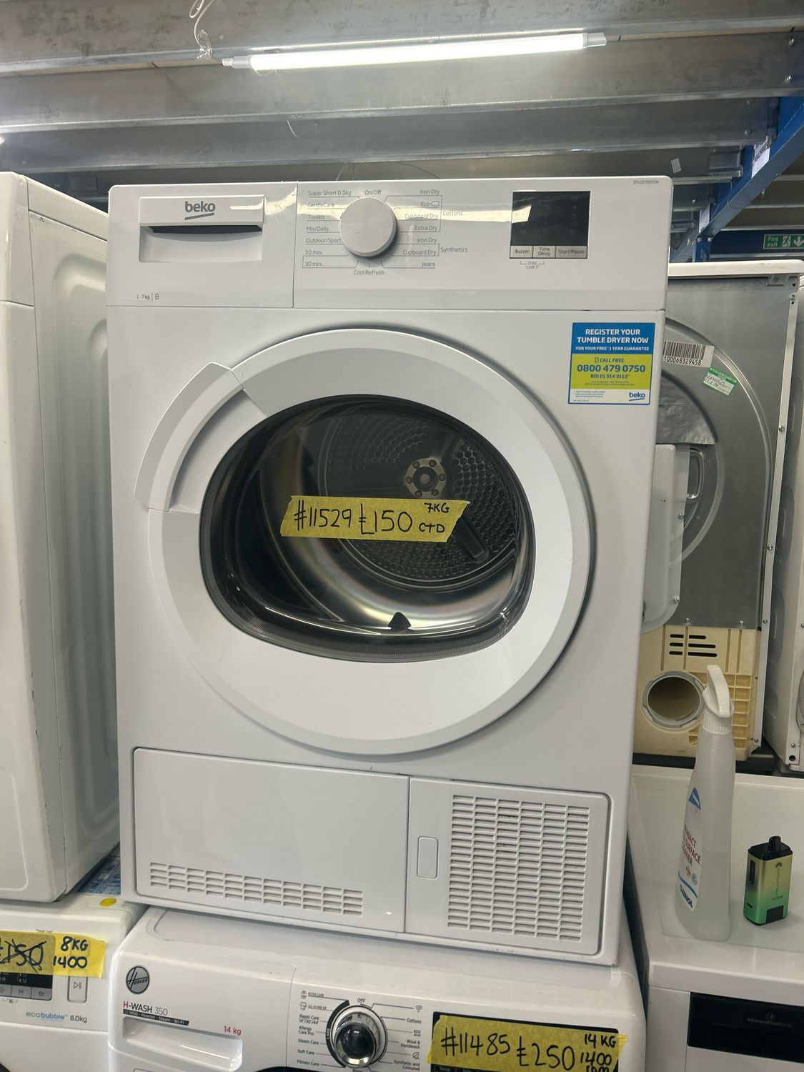 Beko DTLCE70051W 7Kg Condenser Dryer White