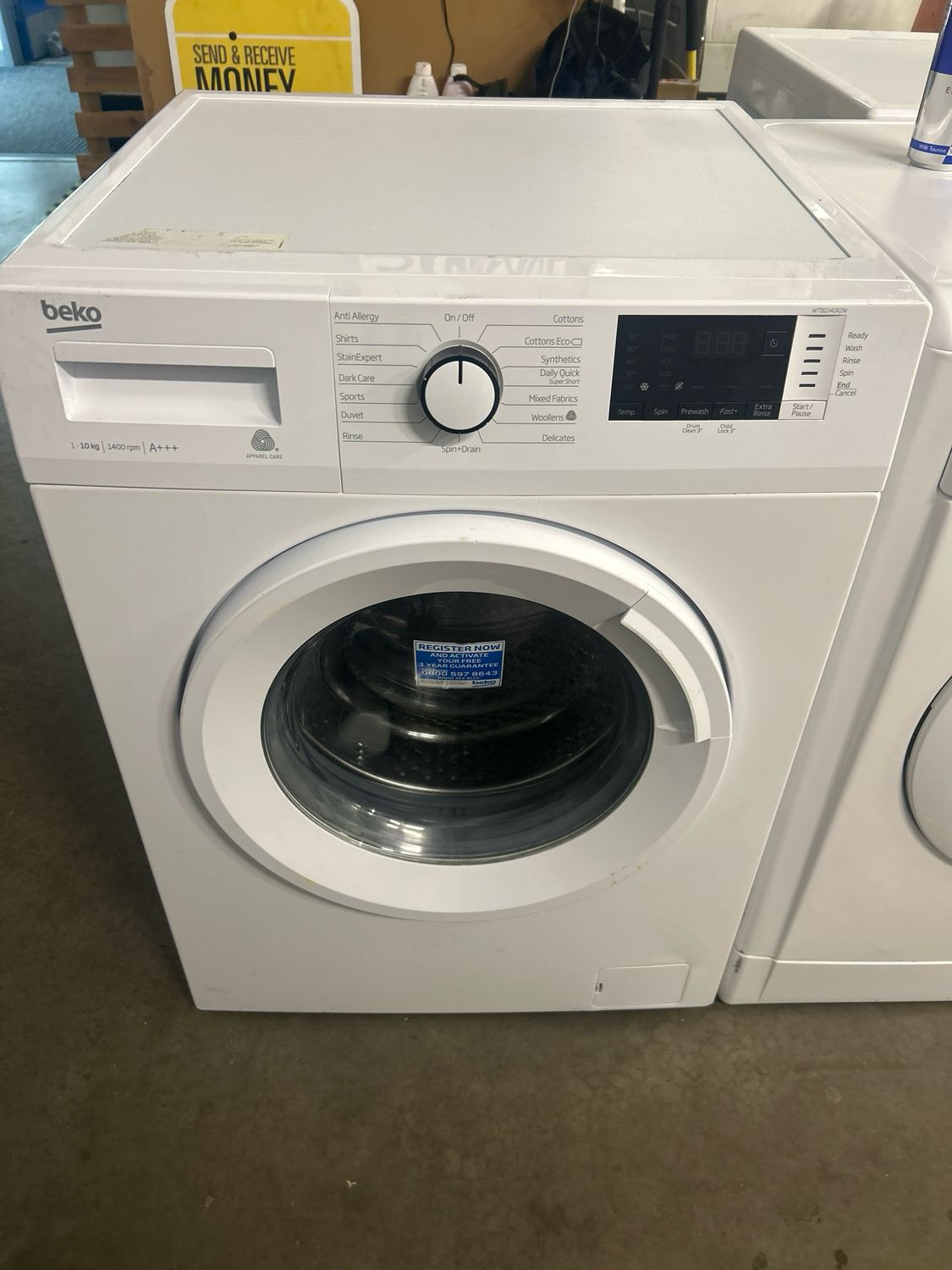 Beko WTB1041R2W 10kg 1400rpm Washing Machine White