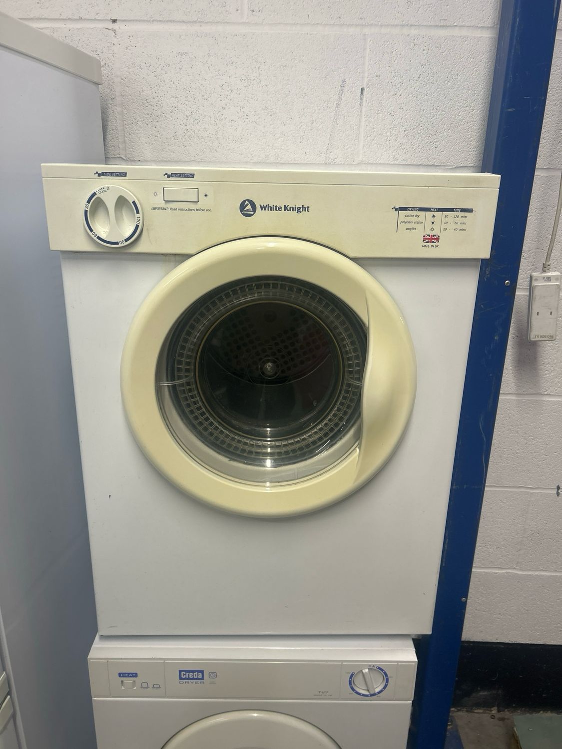 White Knight 3KG Compact Tumble Dryer White H67cm W49cm D48cm