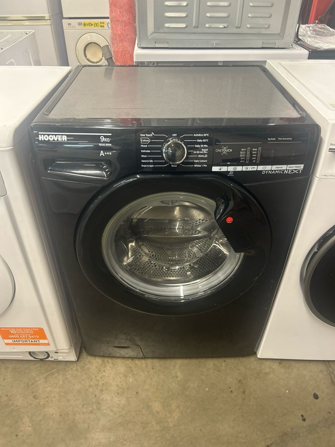 Hoover 9KG 1600rpm Washing Machine Black