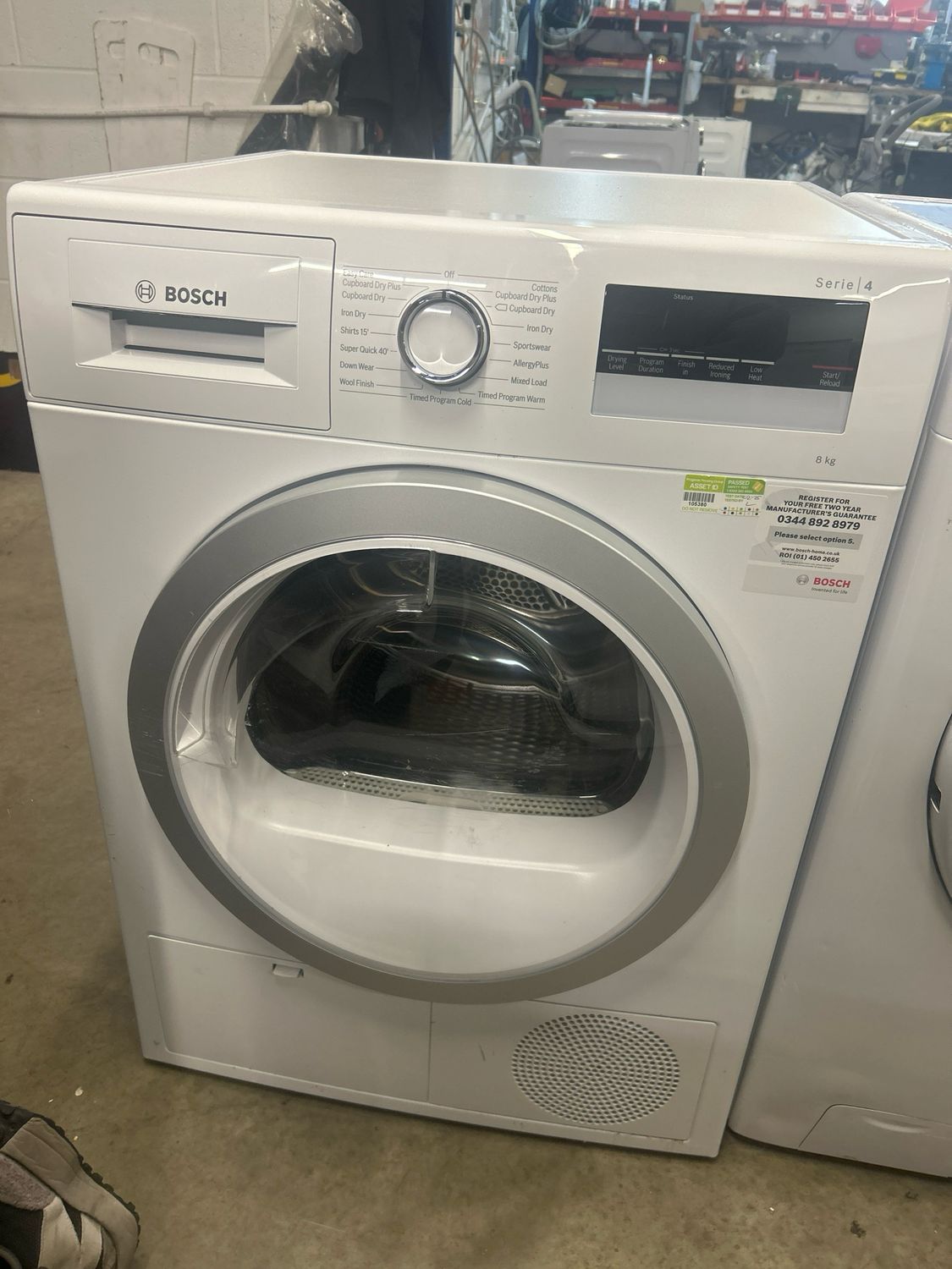 Bosch Serie 4 WTN85251 8kg Condenser Dryer White