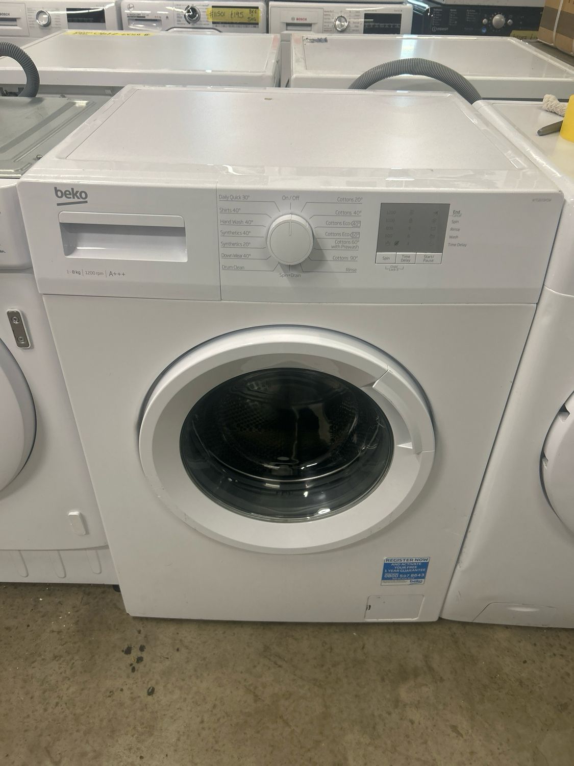 Beko WTG820M1W 8kg 1200rpm Washing Machine White