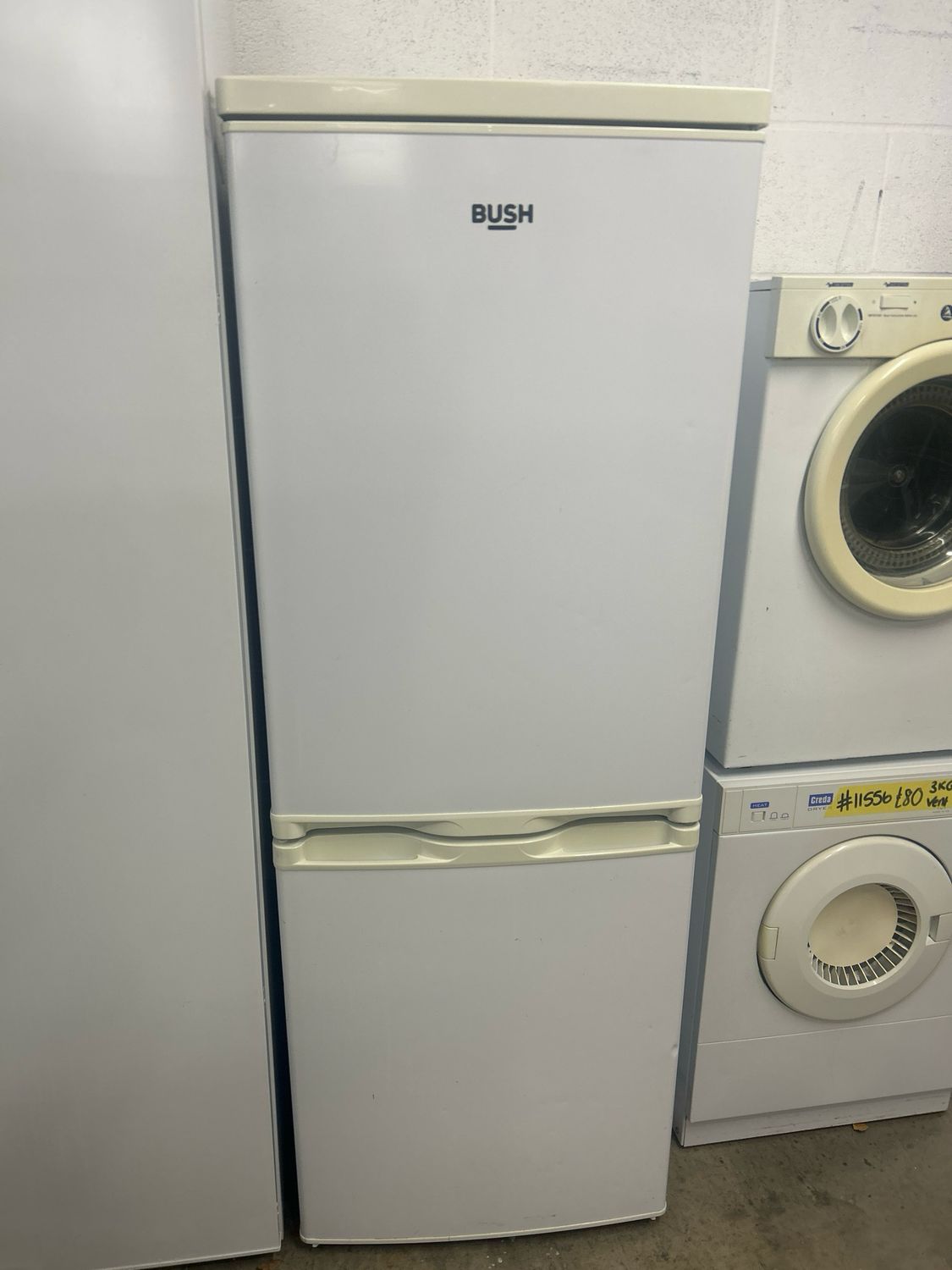 Bush Fridge Freezer H150cm W54cm White - Missing 1 freezer drawer