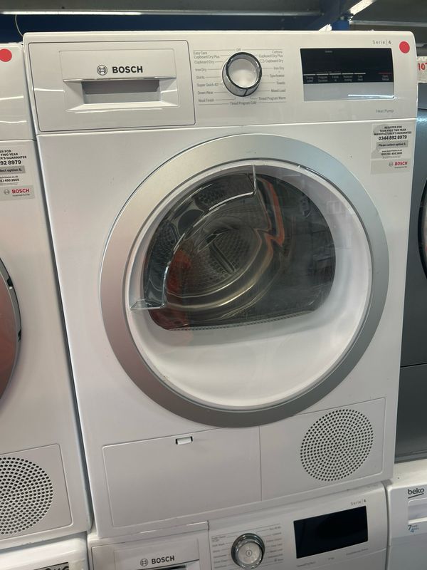Bosch WTH85222GB White 8kg Heat Pump Tumble Dryer White