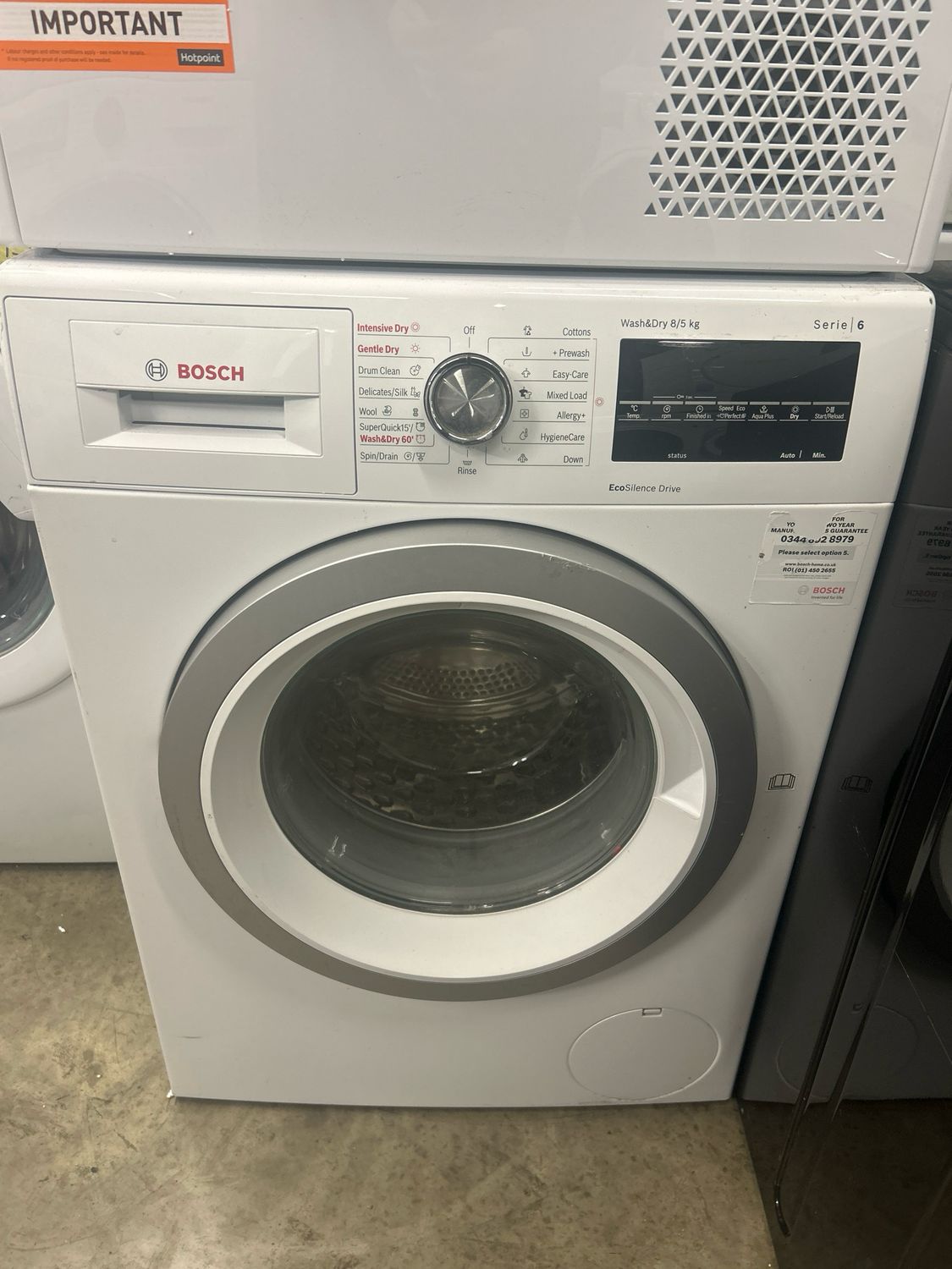 Bosch Serie 6 WAU28T64GB25 8KG/5KG 1400rpm Washer Dryer White