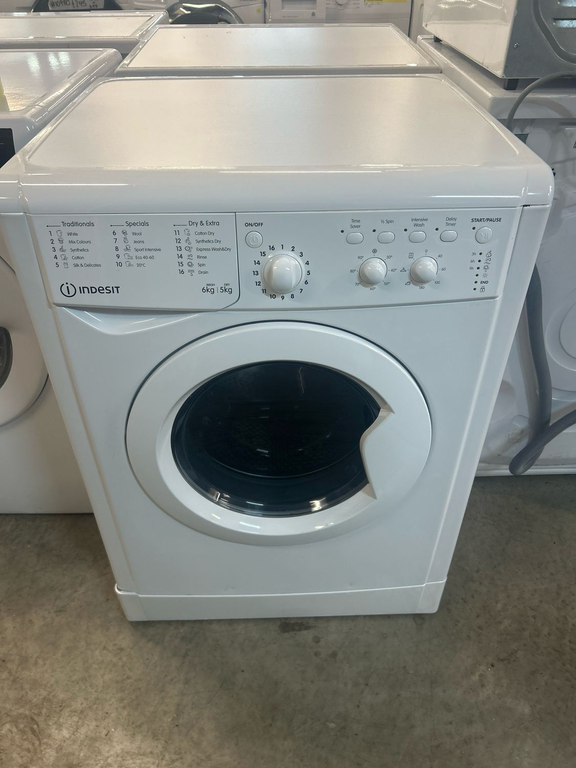 Indesit IWDC6125 Washer/Dryer 6KG/5KG White