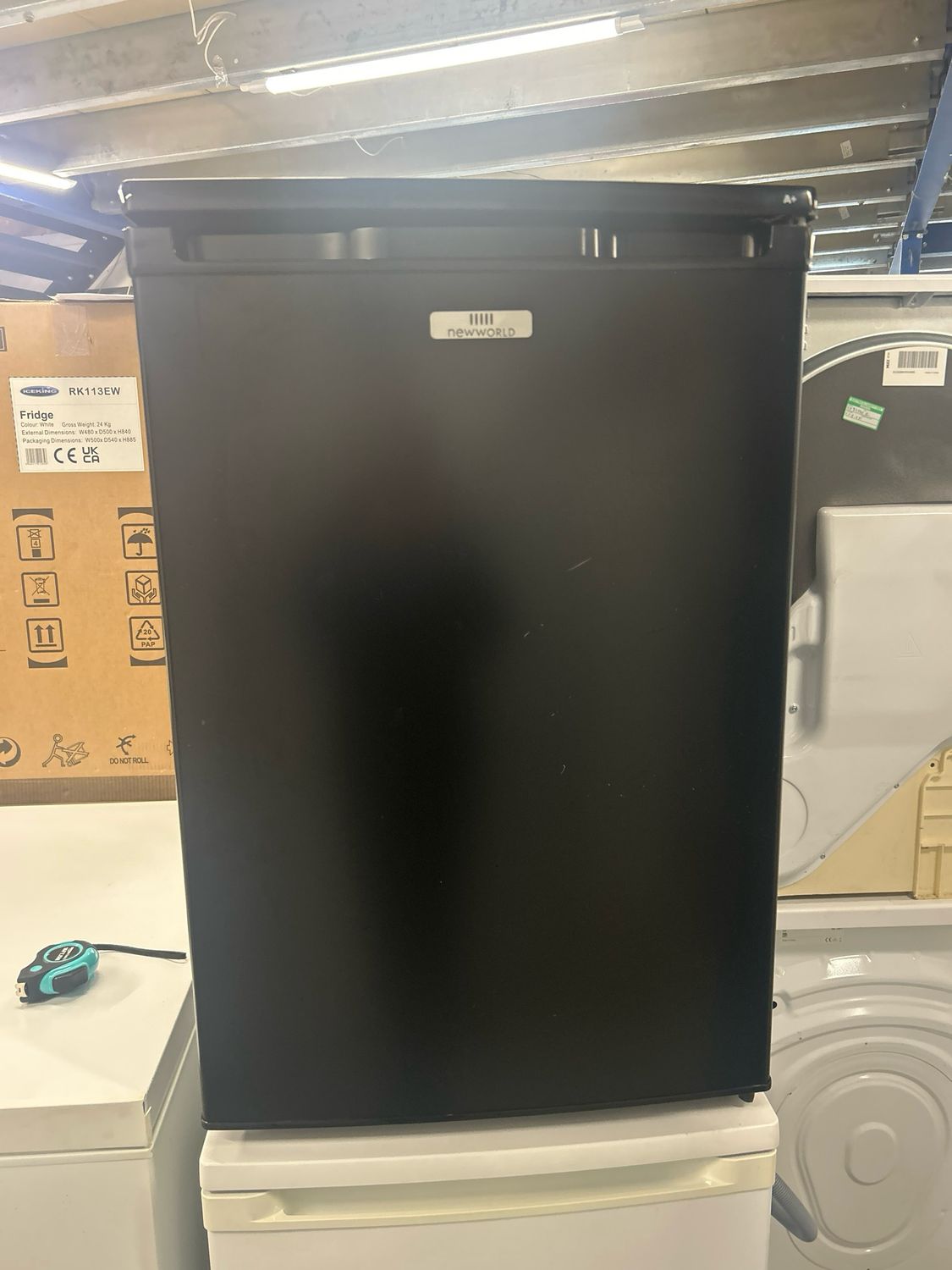New World 55cm Under Counter Fridge Black
