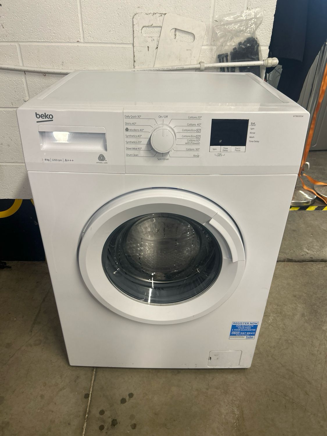 Beko WTB820E1W 8kg 1200rpm Washing Machine White