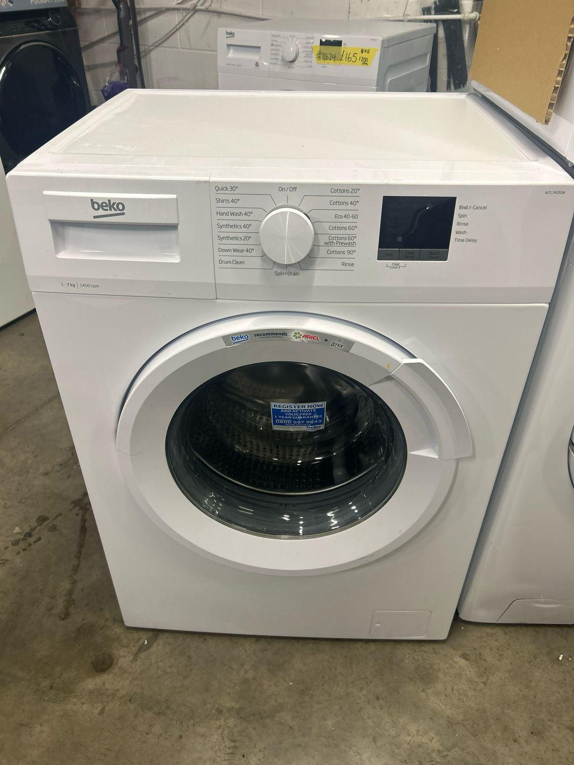 Beko WTL74051W 7kg 1400rpm Washing Machine White