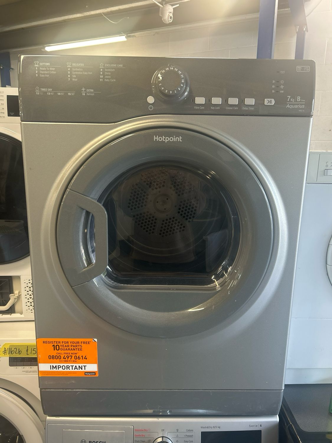 Hotpoint TVFS73BGG 7kg Vented Dryer Grey