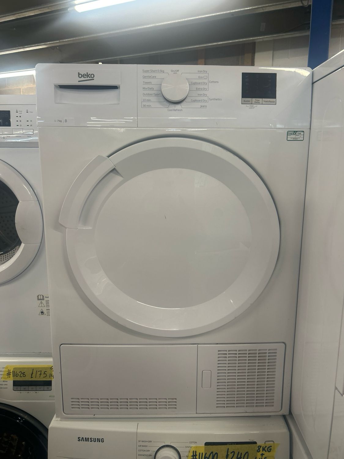 Beko DTLCE70051W 7Kg Condenser Dryer White
