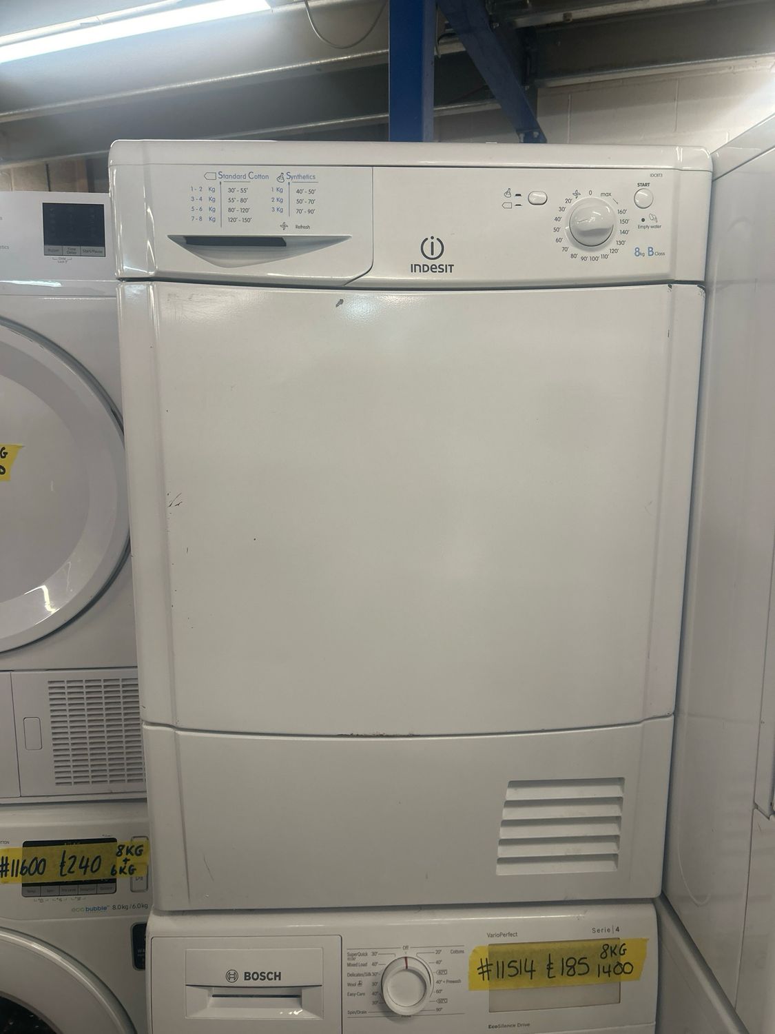 Indesit IDC8T3 8kg Condenser Dryer white
