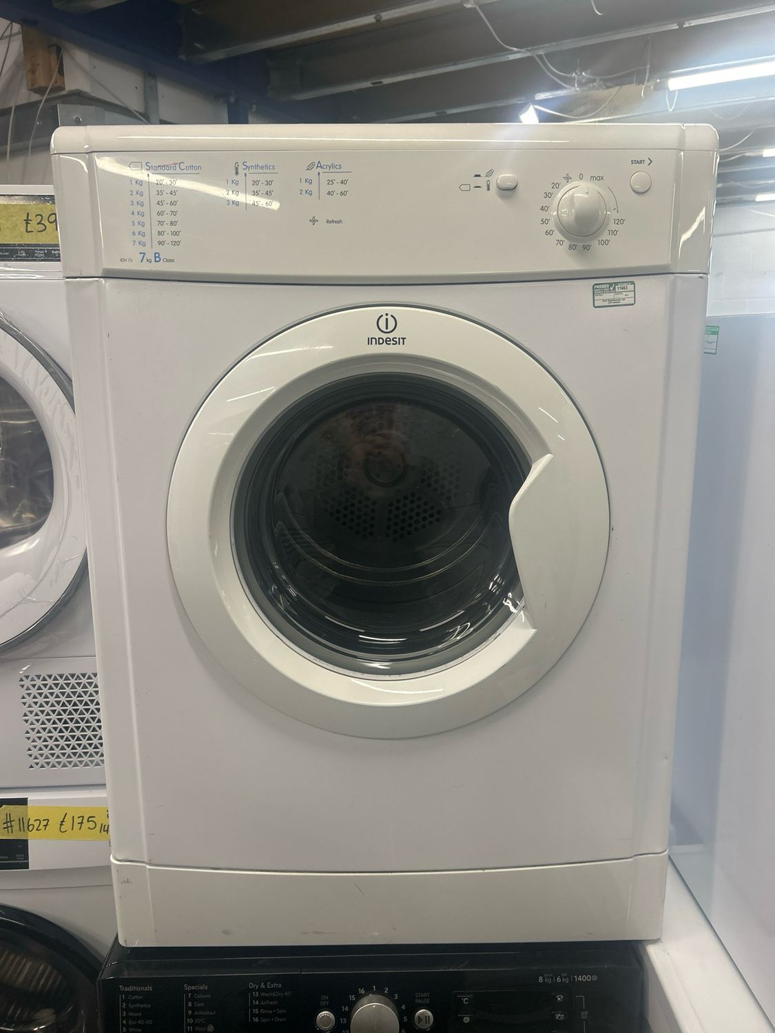 Indesit IDV75 7kg Vented Dryer White
