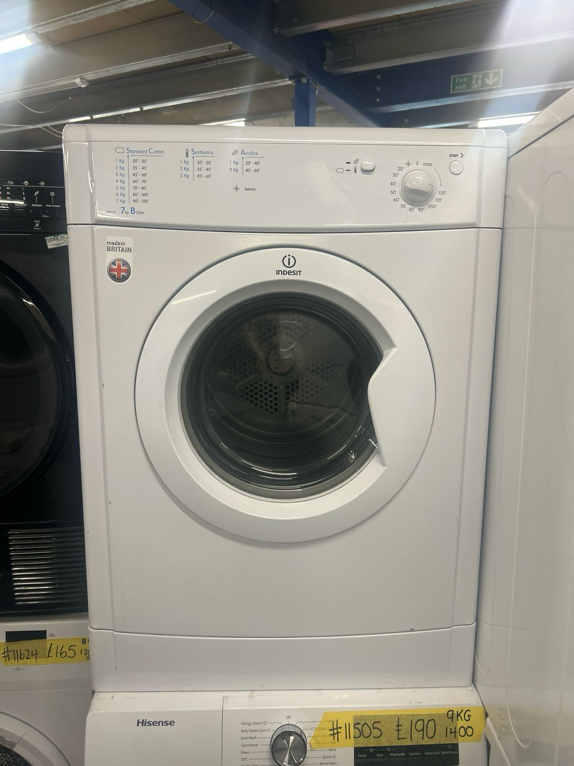 Indesit IDV75 7kg Vented Dryer White