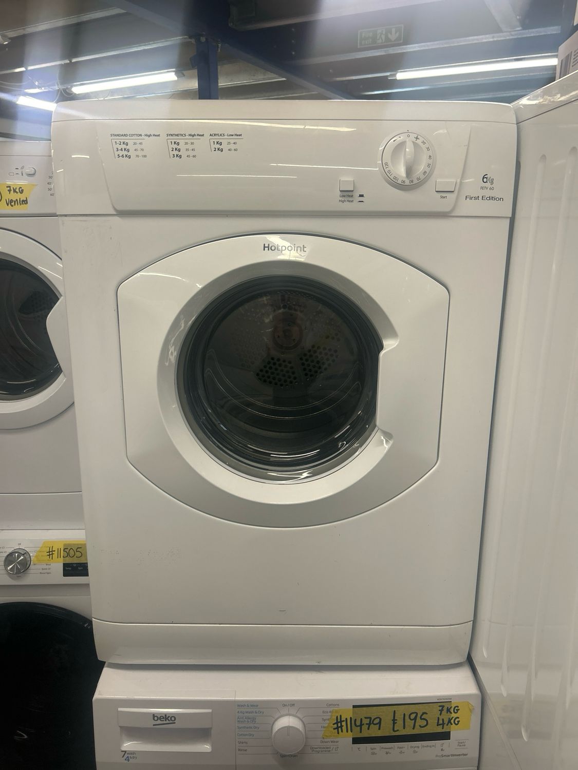 Hotpoint FETV60 6kg Vented Dryer White