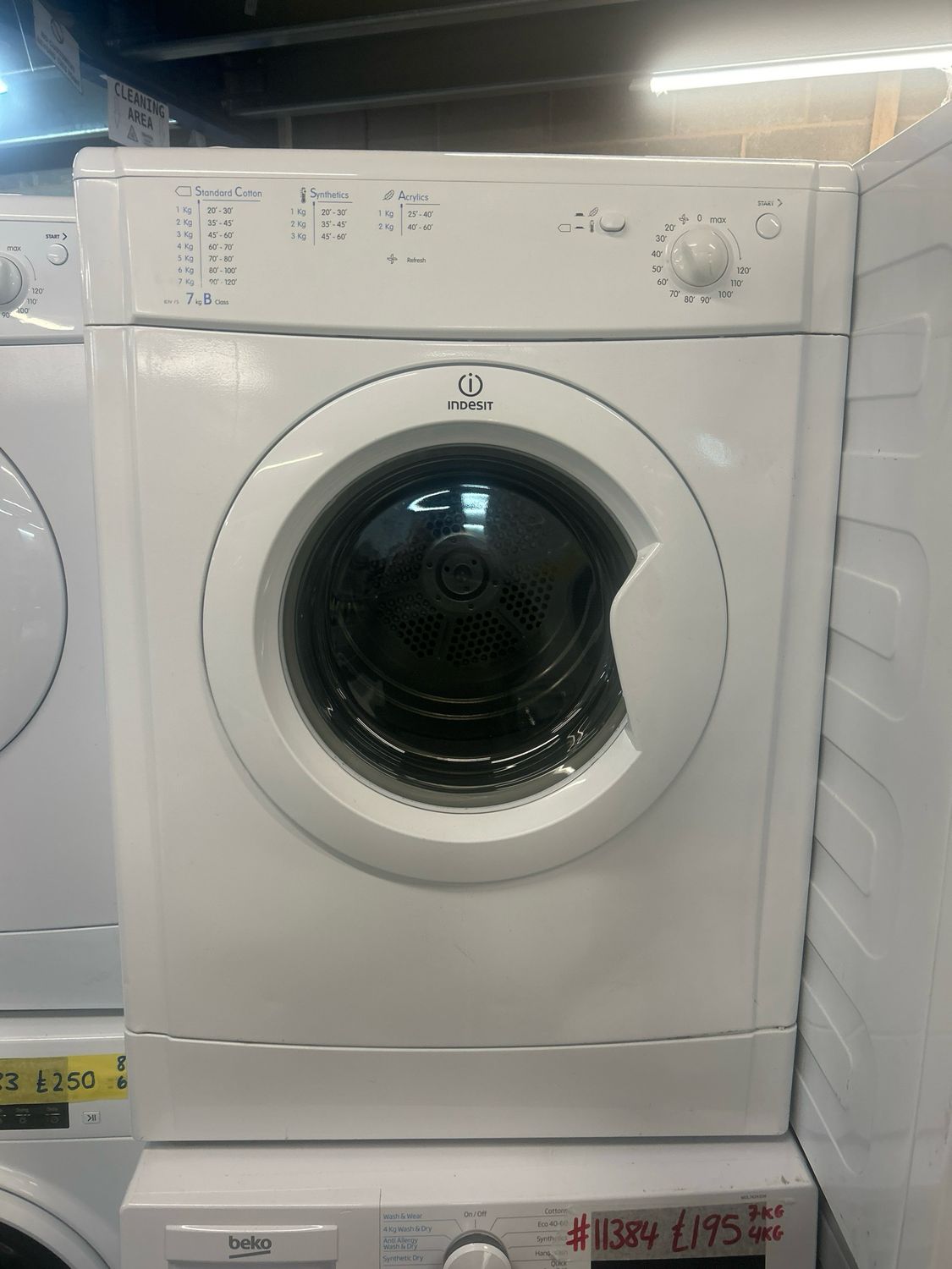 Indesit IDV75 7kg Vented Dryer White