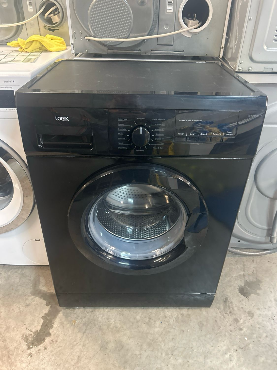 Logik L612WM17 6kg 1200rpm Washing Machine Black