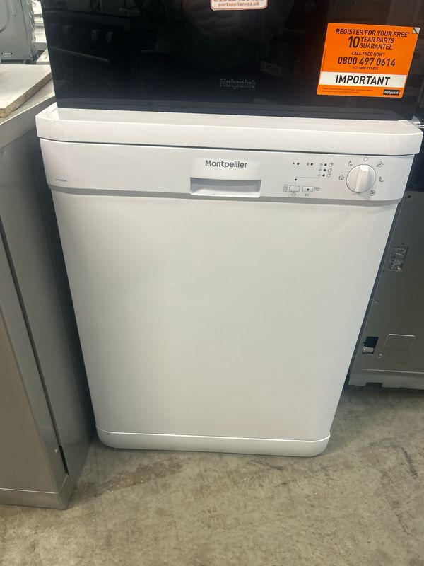 Montpellier DW1255W 60cm FreeStanding Dishwasher White