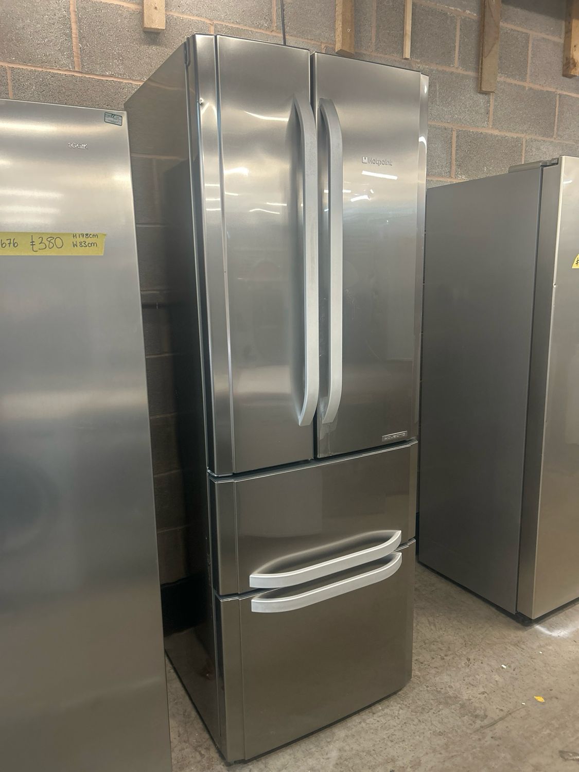 Hotpoint Fridge Freezer - Stainless Steel W70cm H195cm D66cm