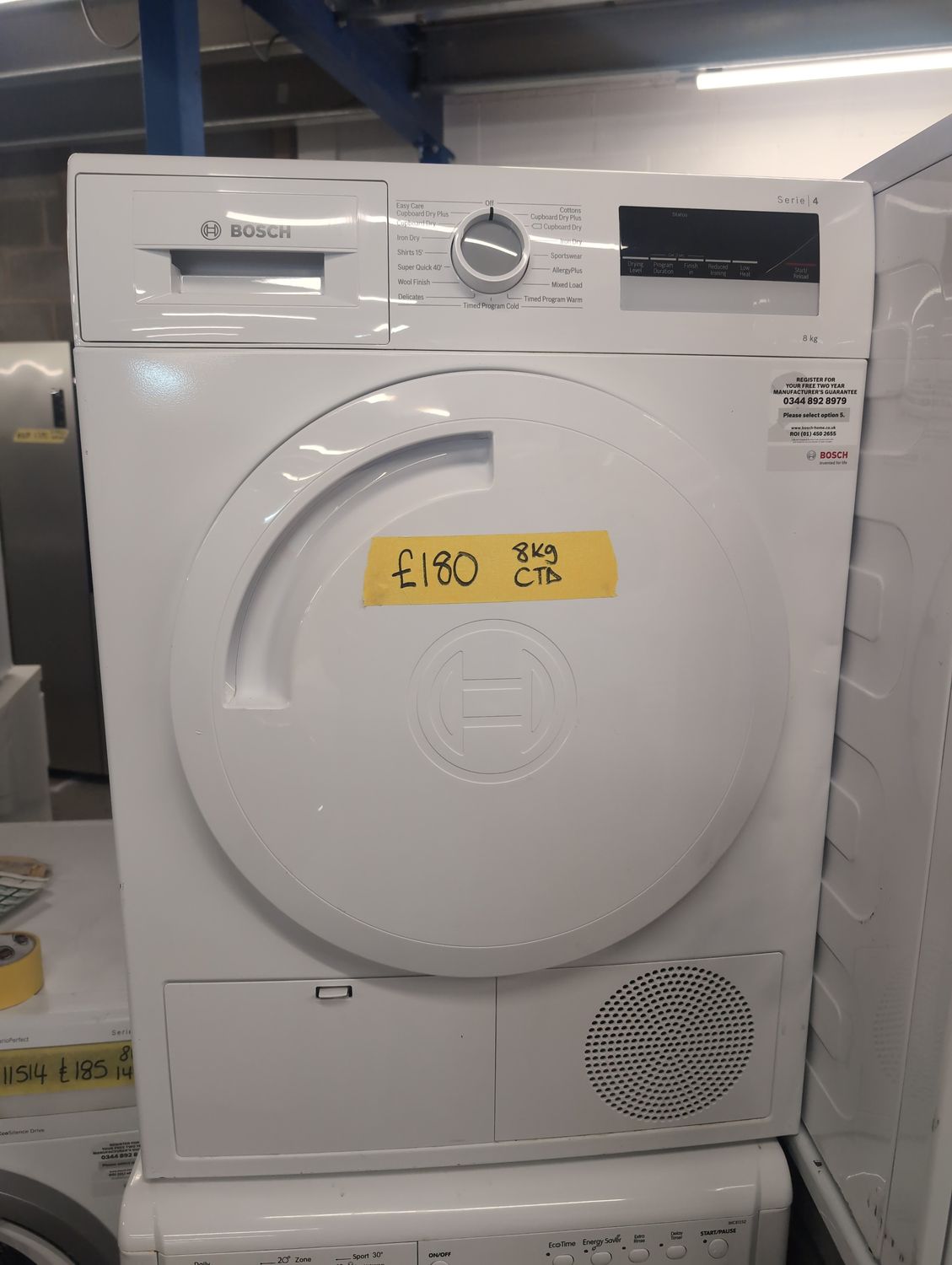 Bosch 8KG Condenser Dryer White