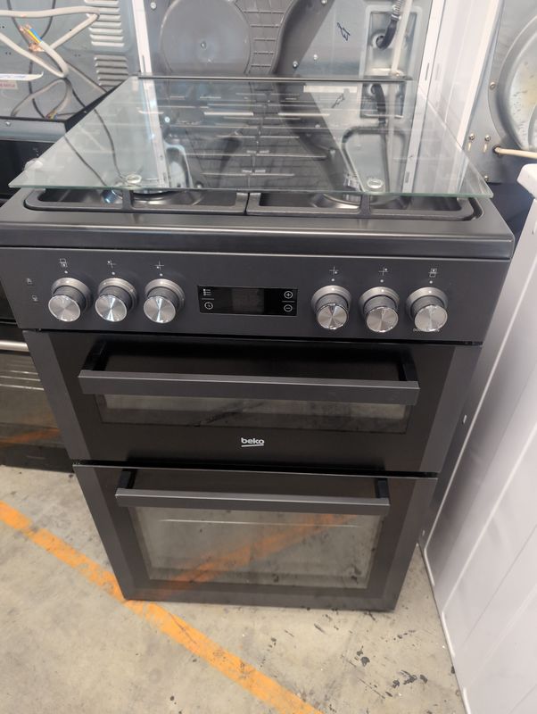 Beko XDDF655T Dual Fuel 60cm Gas Cooker Black