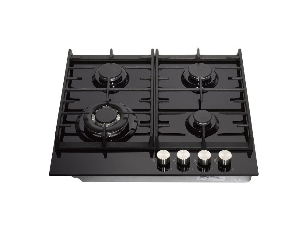 #Teknix SCGH61B 60cm Gas Hob Black Glass Brand New