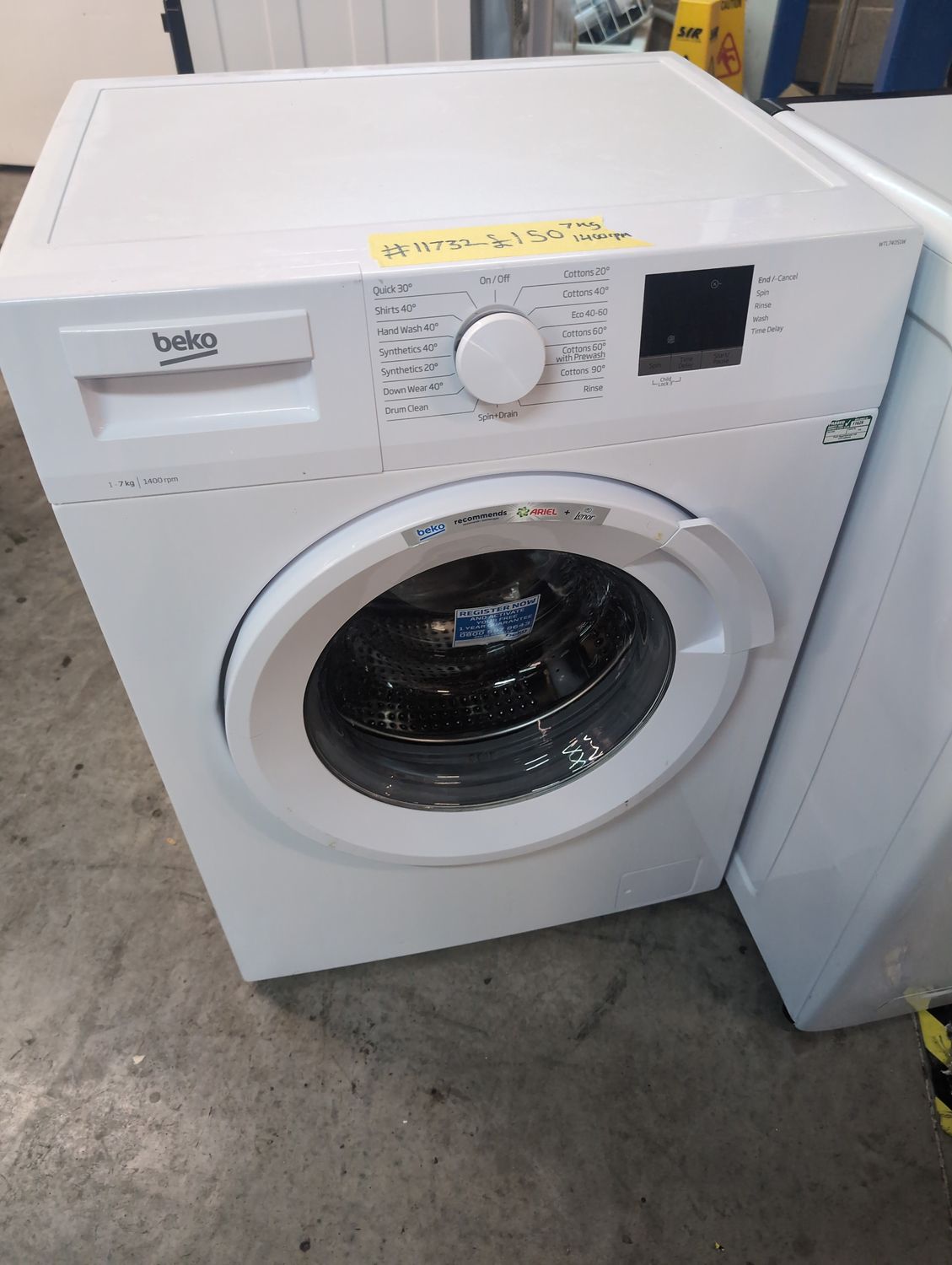 Beko 7kg 1400rpm Washing Machine White