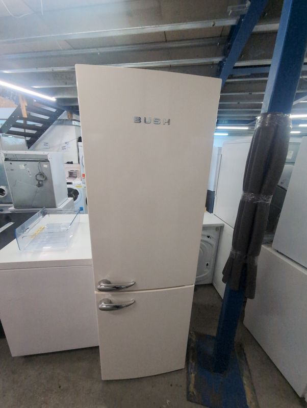 Bush Retro Fridge Freezer Cream H186 W59 D59