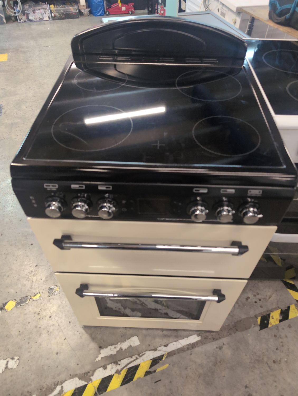 Leisure 60cm Electric cooker - Double Oven - Cream and Black