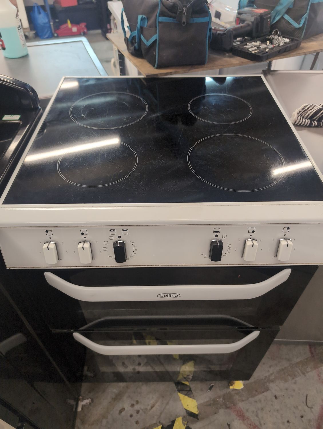 Belling 60cm Electric cooker - Double Oven - White