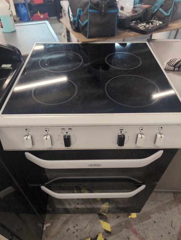 Belling 60cm Electric cooker - Double Oven - White
