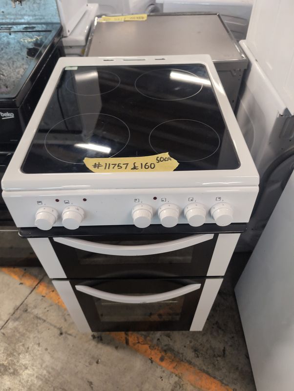 Logik 50cm Electric cooker - Double Oven - White