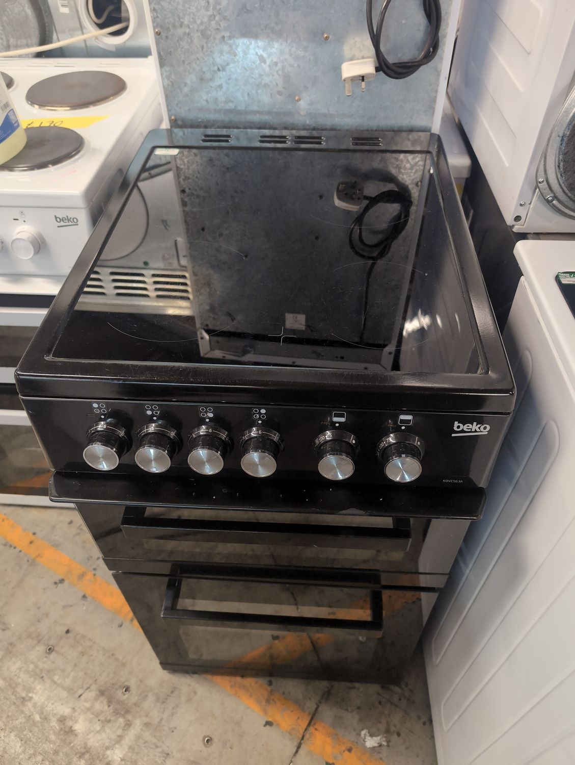 Beko 50cm Electric cooker - Double Oven - Black