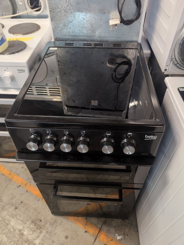 Beko 50cm Electric cooker - Double Oven - Black