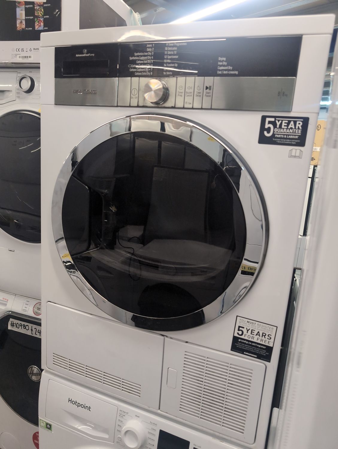 Grundig GTN38110GCW 8kg Condenser Dryer White
