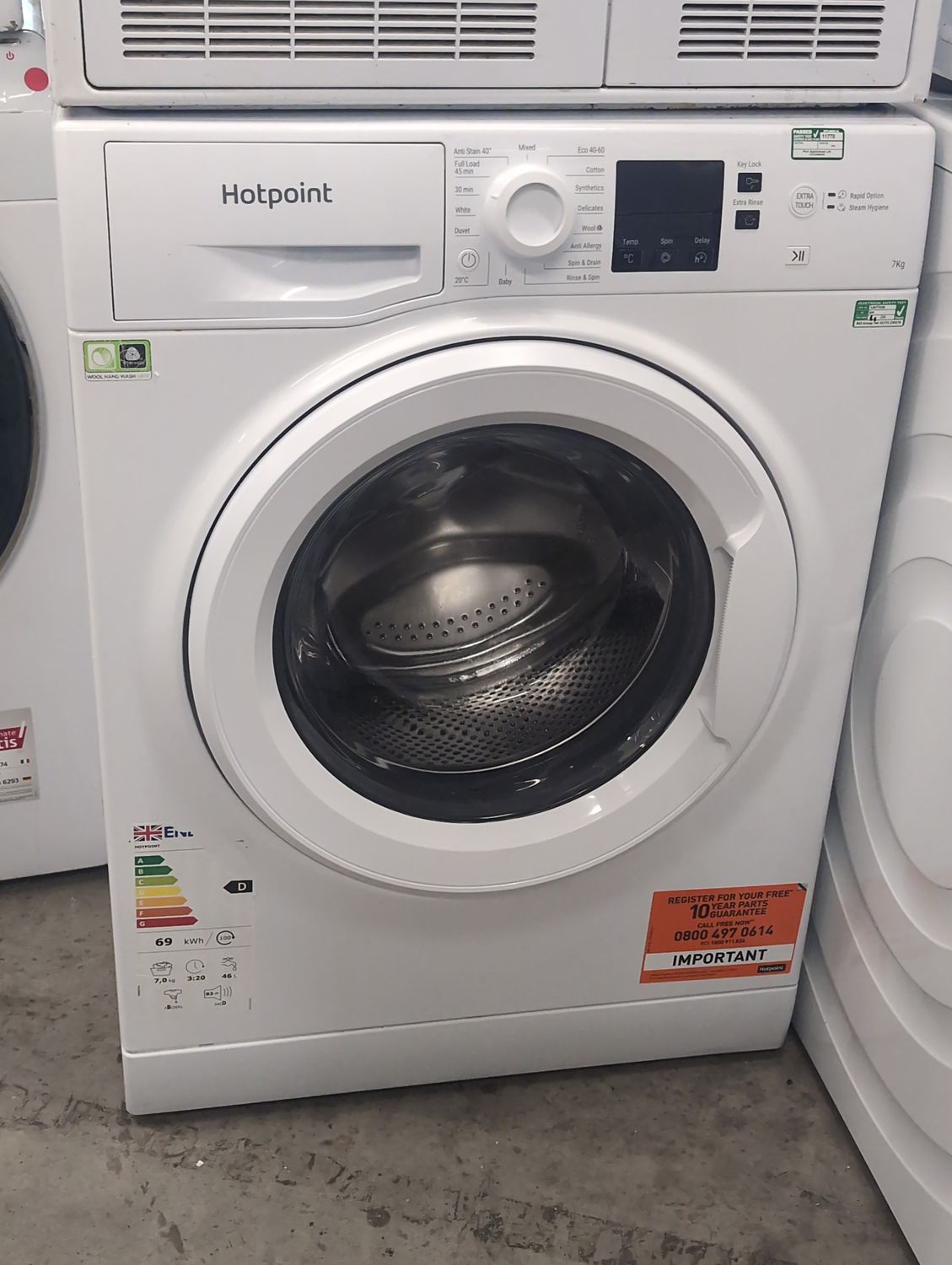 Hotpoint 8KG Washing Machine White