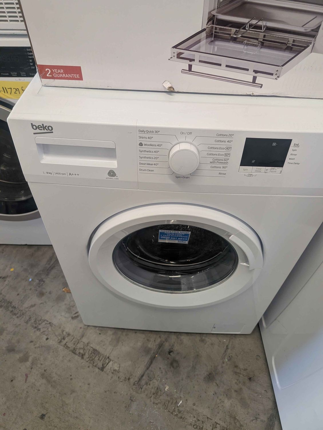 Beko 8kg 1400rpm Washing Machine White