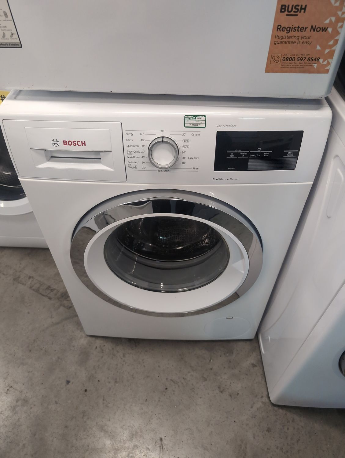 Bosch 9kg 1600 Spin Washing Machine White