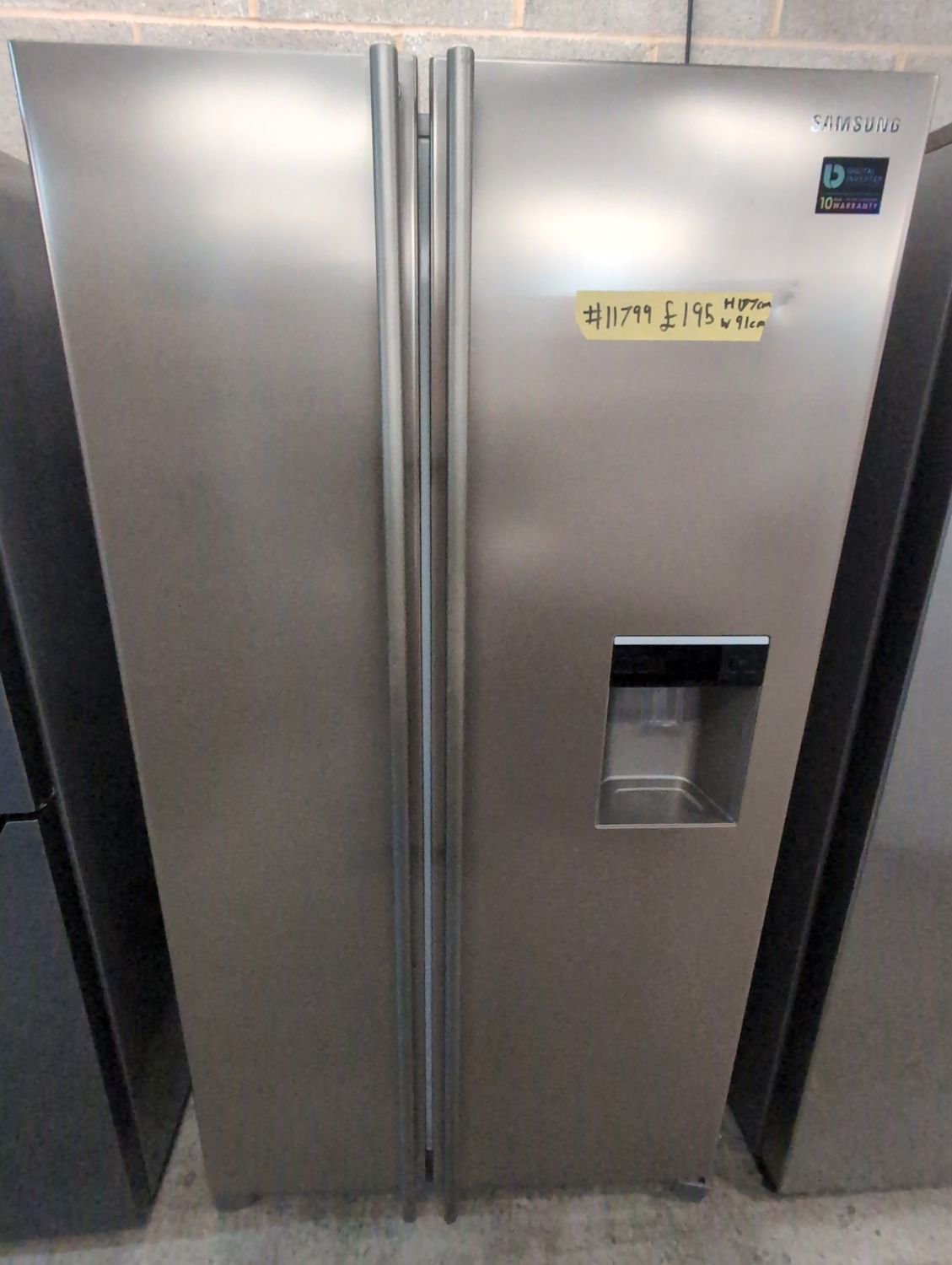 Samsung RSA1RTPN American Fridge Freezer - Silver - H177cm W91cm