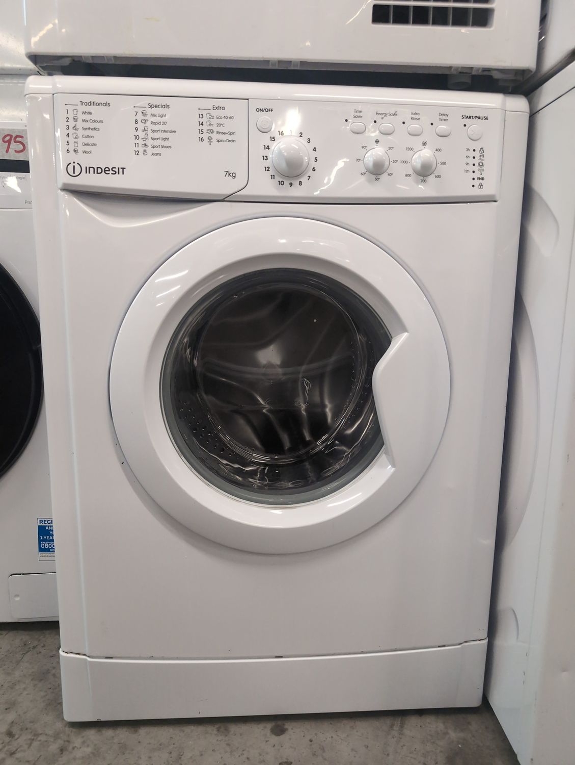 Indesit IWC71252W 7kg Load 1200 Spin Washing Machine Refurbished 