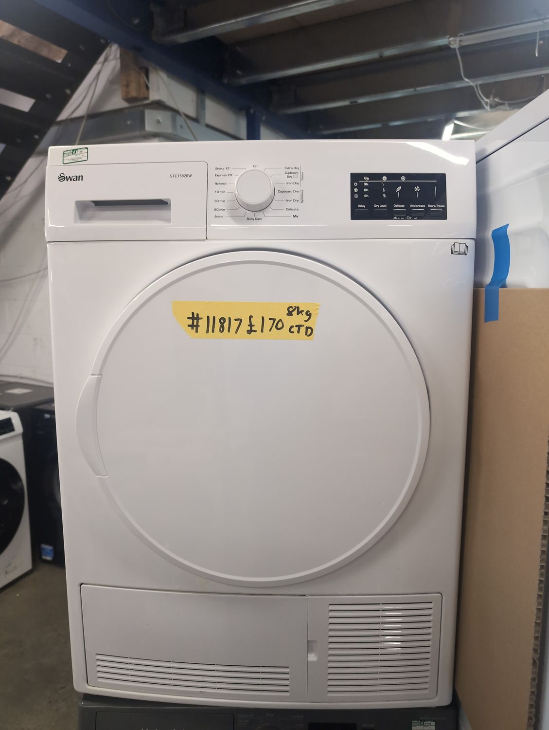 Swan STC15820W 8kg Condenser Dryer White