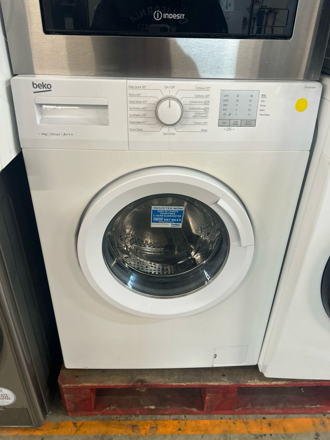 Beko WTG620M2W 6kg 1200rpm Washing Machine Slim Depth White 3 Months Warranty