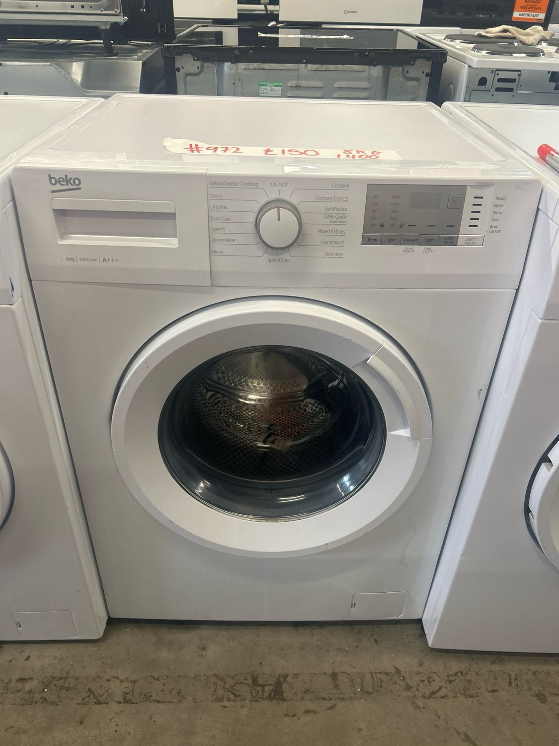 Beko WTG841B2W 8kg 1400rpm Washing Machine White